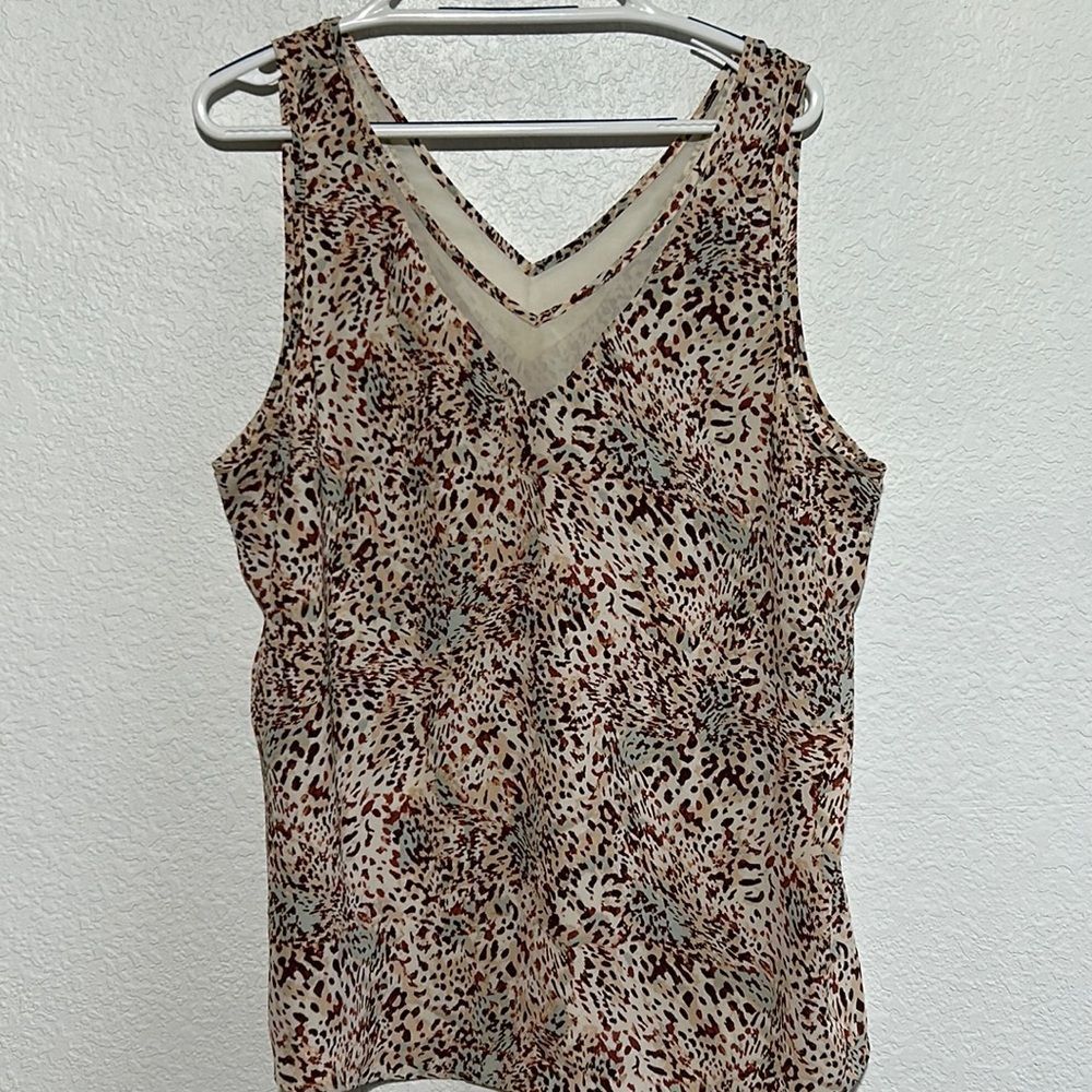 Maurices sleeveless blouse, animal print, XXL